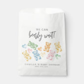 We Can Bearly Wait Gummy Bears Baby Shower フェイバーバッグ (正面)