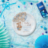 We Can Bearly Wait Hot Air Balloon Baby Shower ペーパープレート (パーティー)