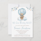 We can bearly Wait! Hot Air Balloon Baby Shower 招待状 (正面)