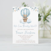 We can bearly Wait! Hot Air Balloon Baby Shower 招待状 (スタンド正面)