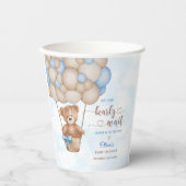 We Can Bearly Wait Hot Air Balloon Baby Shower 紙コップ (正面)