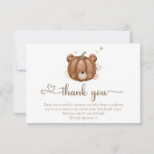 We Can Bearly Wait Little Pumpkin Bear サンキューカード (正面)