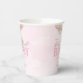 We Can Bearly Wait Pink Baby Shower 紙コップ (左)