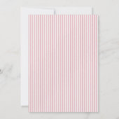 We Can Bearly Wait pink bow girl Baby Shower 招待状 (裏面)