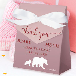 We Can Bearly Wait Pink Cute Bear Baby Shower フェイバーボックス