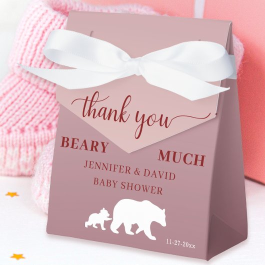 We Can Bearly Wait Pink Cute Bear Baby Shower フェイバーボックス