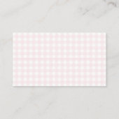 We Can Bearly Wait Pink Gingham Teddy Bear Baby エンクロージャーカード (裏面)