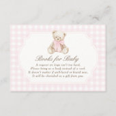 We Can Bearly Wait Pink Gingham Teddy Bear Baby エンクロージャーカード (正面)