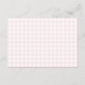 We Can Bearly Wait Pink Gingham Teddy Bear Baby エンクロージャーカード (裏面)