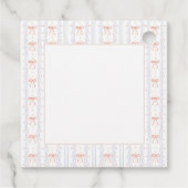 We Can Bearly Wait Pink Lace Ribbon Baby Shower  フェイバータグ (裏面)