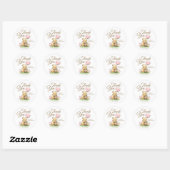 We Can Bearly Wait Pooh Baby Shower Neutral ラウンドシール (シート)