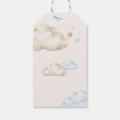 We Can Bearly Wait Teddy Bear Airplane Baby Shower ギフトタグ (裏面)