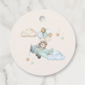 We Can Bearly Wait Teddy Bear Airplane Blue Boy フェイバータグ (裏面)