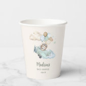 We Can Bearly Wait Teddy Bear Airplane Blue Boy 紙コップ (裏面)