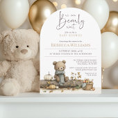 We Can Bearly Wait Teddy Bear Autumn Baby Shower 招待状