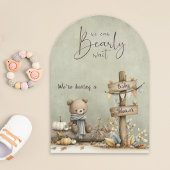 We Can Bearly Wait Teddy Bear Autumn Baby Shower 招待状
