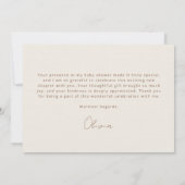 We Can Bearly Wait Teddy Bear Baby Shower サンキューカード (裏面)