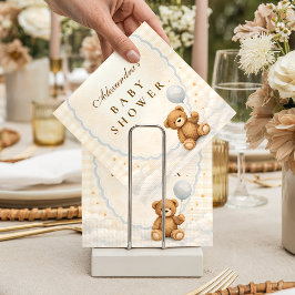 We Can Bearly Wait Teddy Bear Baby Shower スタンダードカクテルナプキン