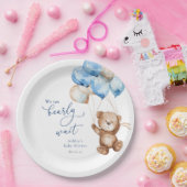 We Can Bearly Wait Teddy Bear Baby Shower ペーパープレート (パーティー)