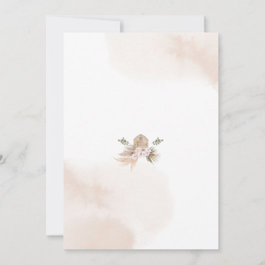 We Can Bearly Wait Teddy Bear Baby Shower 招待状 (裏面)