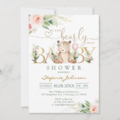 We Can Bearly Wait Teddy Bear Baby Shower 招待状 (正面)