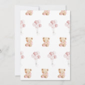 We Can Bearly Wait Teddy Bear Baby Shower 招待状 (裏面)