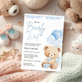 We Can Bearly Wait Teddy Bear Baby Shower 招待状