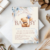 We Can Bearly Wait Teddy Bear Baby Shower 招待状