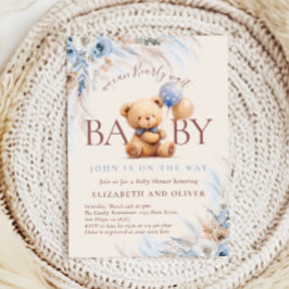 We Can Bearly Wait Teddy Bear Baby Shower 招待状