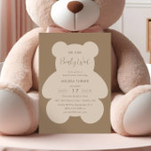 We Can Bearly Wait Teddy Bear Baby Shower 招待状