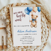 We Can Bearly Wait Teddy Bear Baby Shower 招待状