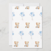 We Can Bearly Wait Teddy Bear Baby Shower 招待状 (裏面)