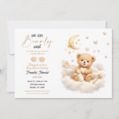 We can Bearly Wait Teddy Bear Baby Shower 招待状 (正面)