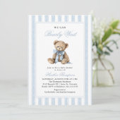 We Can Bearly Wait Teddy Bear Baby Shower 招待状 (スタンド正面)