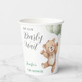We Can Bearly Wait Teddy Bear Baby Shower 紙コップ (裏面)