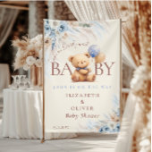 We Can Bearly Wait Teddy Bear Baby Shower Backdrop 横断幕