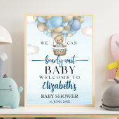 We can Bearly wait - Teddy Bear Baby Shower Boy ポスター