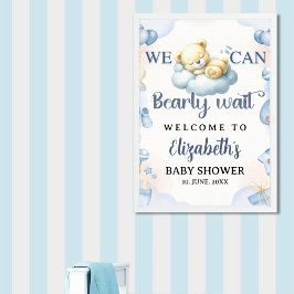 We can Bearly wait - Teddy Bear Baby Shower Boy ポスター