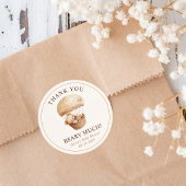 We Can Bearly Wait Teddy Bear Baby Shower Favor ラウンドシール