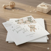 We Can Bearly Wait Teddy Bear Baby Shower Napkins スタンダードランチョンナプキン