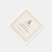 We Can Bearly Wait Teddy Bear Baby Shower Party スタンダードカクテルナプキン (角)