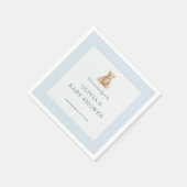 We Can Bearly Wait Teddy Bear Baby Shower Party スタンダードカクテルナプキン (角)