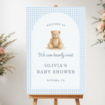 We Can Bearly Wait Teddy Bear Baby Shower Welcome