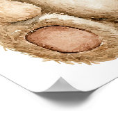 We Can Bearly Wait Teddy Bear Baby Shower Welcome ポスター (角)