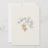 We Can Bearly Wait Teddy Bear Boy Baby Shower 招待状 (裏面)