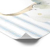 We Can Bearly Wait Teddy Bear Boy Shower Welcome ポスター (角)