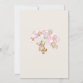 We Can Bearly Wait Teddy Bear Girl Baby Shower 招待状 (裏面)