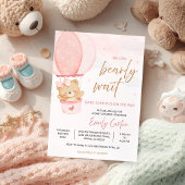 We Can Bearly Wait Teddy Bear Hot Air Balloon 招待状