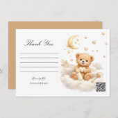 We can Bearly Wait Teddy Bear Thank You Card 招待状 (正面/裏面)