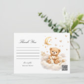 We can Bearly Wait Teddy Bear Thank You Card 招待状 (スタンド正面)